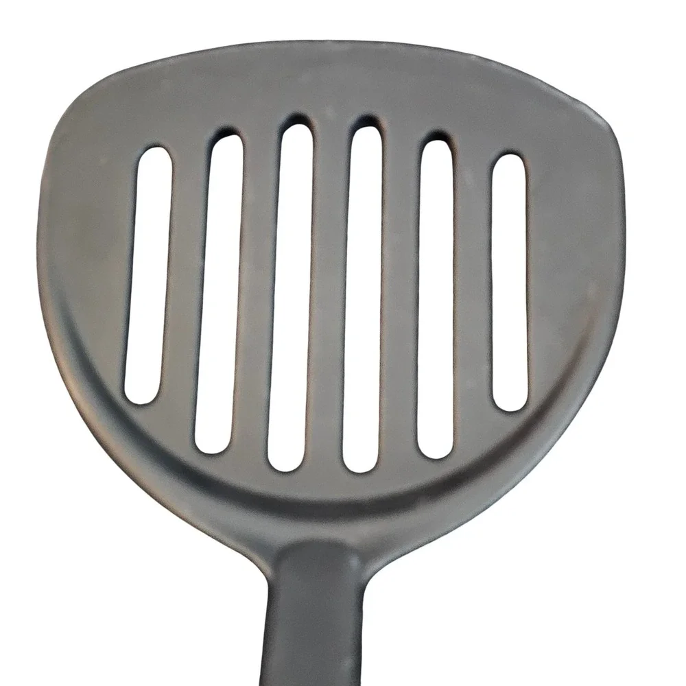 Ekco Vintage‎ Slotted Turner Spatula Black Nylon Heat Resistant Off-White Handle